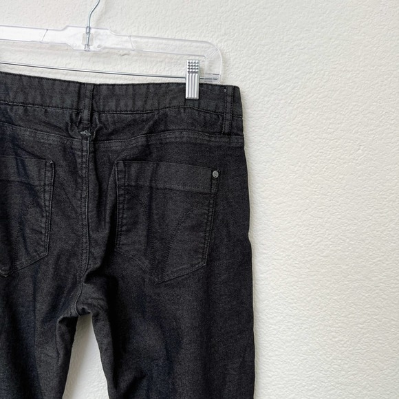 [Prana] Dark Wash Denim Mid Rise Flannel Lined Straight Leg Boyfriend Jeans Sz 6 - Picture 4 of 12